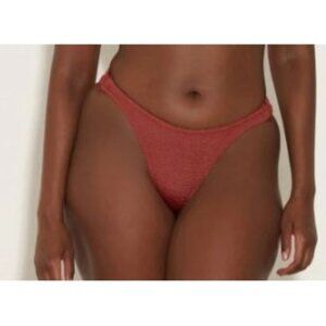 Hunza G Gloria Bikini Bottoms Women Size OS NWT Signature Crinkle Fabric